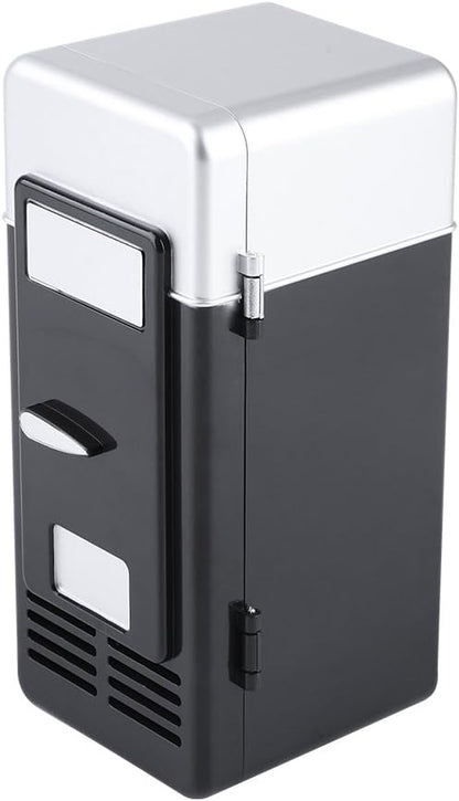 TOPINCN Mini USB Refrigerator Cooler and Heater for Beverage Drink Cans, Office Desktop, Hotel, Home, Car (Black)