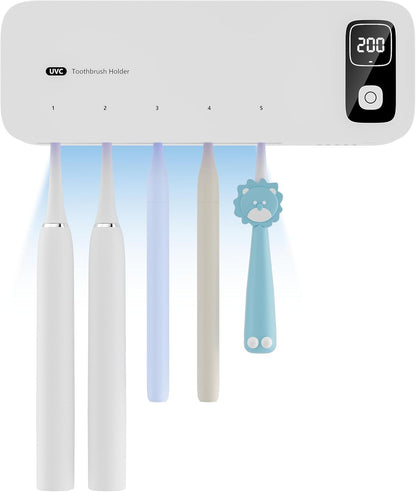 200s 400s 2200mAh UV Toothbrush sanitiizer and Holder, Strong Saniti zer Air Drying, and Timed Toothbrush Case