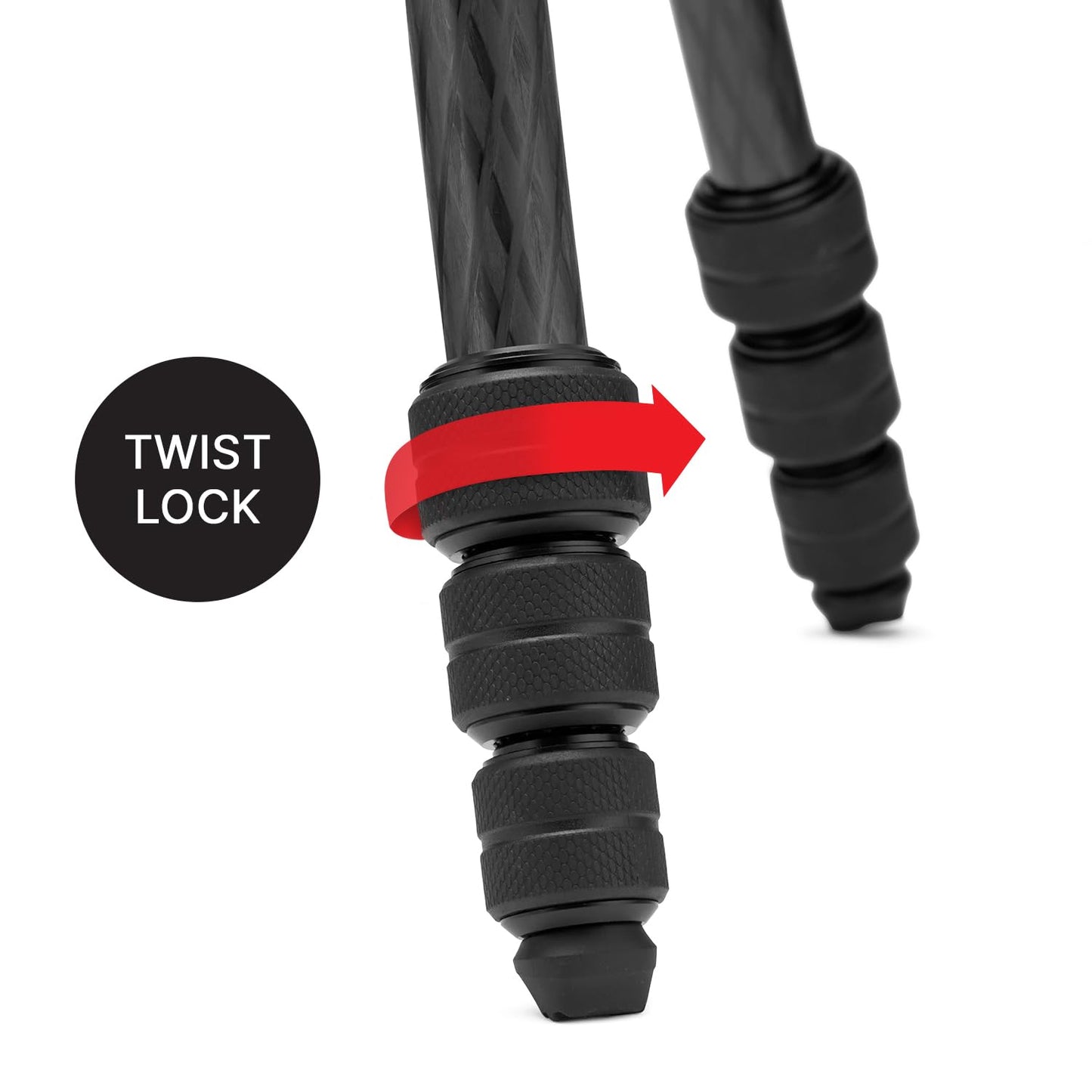 Manfrotto Befree GT PRO Tripod Legs, Professional Travel Tripod, Aluminium Camera and Video Tripod, Twist Lock, Compact and Portable, for DSLR, Mirrorless, Camera Accessories, Photo and Video Heads