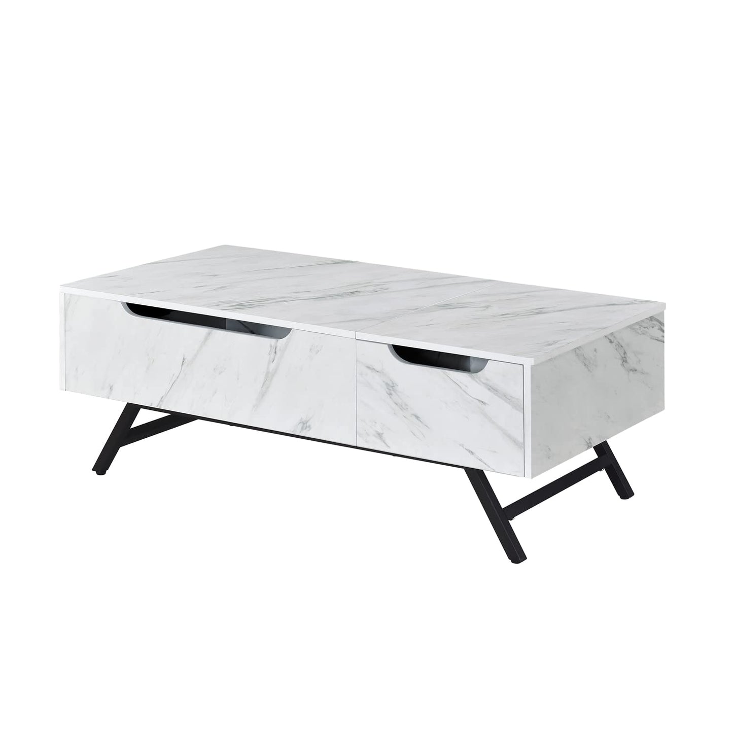 ACME Furniture 1 Drawer Coffee Table in White and Black