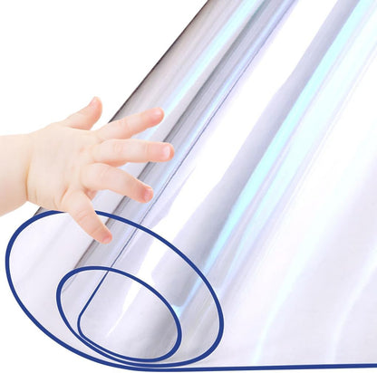WanDeela 14X26 Inch Countertop Clear Plastic Dining Table Protector Cover PVC Vinyl Desk Blotter Pad Mat Wooden