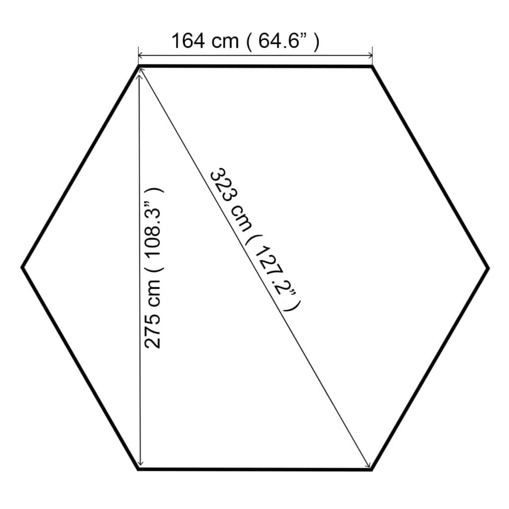 Large Hexagonal Garden Gazebo, Anthracite Powder-Coated Steel Frame, 127.2x127.2 inch Outdoor Canopy Tent for Patio, Backyard Events Outdoor Structures