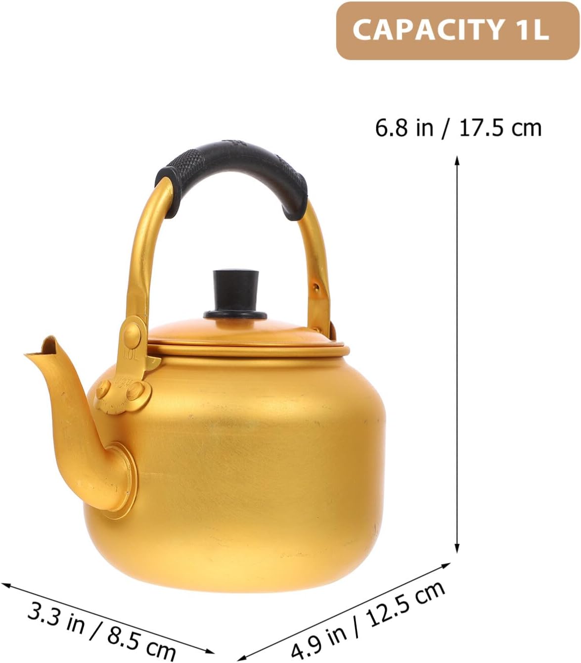 Stainless Steel 1L Hot Water Kettle, Whistling Tea Kettle with Infuser, Gooseneck Pour Over Coffee Pot for Fast Heating