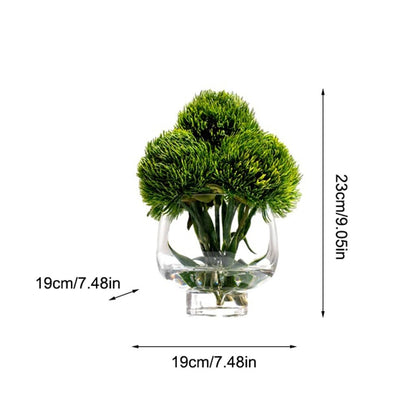 Creative Glass Flower Arrangement Artificial Front Desk Hotel Restaurant Light Luxury Table Fake Plants