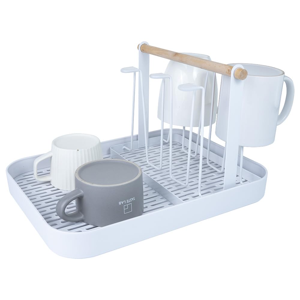 L-WASH Countertop Drying Rack for Insulated Water Bottles, Glasses, Sports Bottles, Baby Bottles, and More - Drainage Tray for Easy Cleaning and Drying - Practical and Stylish