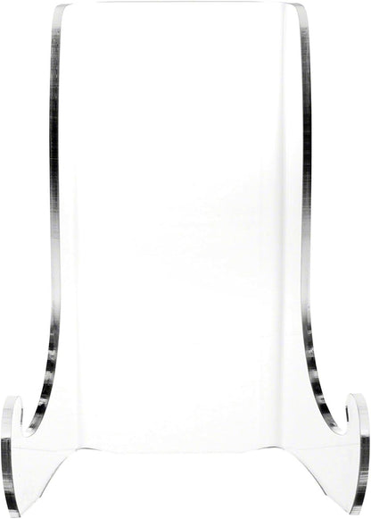 Plymor Clear Acrylic Flat Back Easel with Shallow Support Ledges, 7.5" H x 5.375" W x 4.25" D