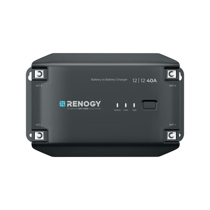 Renogy DC to DC Charger 12V 40A - Multi-Stage Charger for LiFePO4, AGM, Gel, Flooded Batteries | Car, RV, Marine & Boat Battery Charger with Bluetooth Compatibility