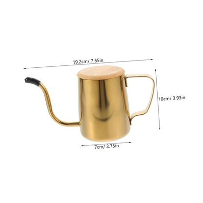 SOLUSTRE 1pc Manual Kettle Tea Pot Drip Kettle Long Spout Stainless Steel Pot for Stovetop Gooseneck for Home Use