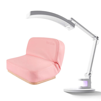 MelodySusie LED Manicure Table Lamp for Nail Techs with Foldable Manicure Arm Rest for Nails Tech