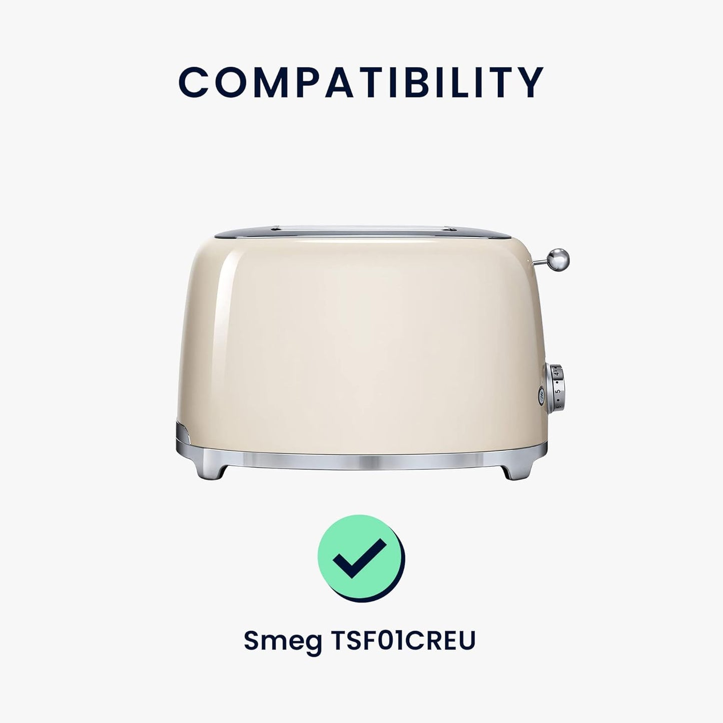 kwmobile Cover Compatible with Smeg TSF01CREU, TPU Case for Bread Toaster Machine, Transparent/Black