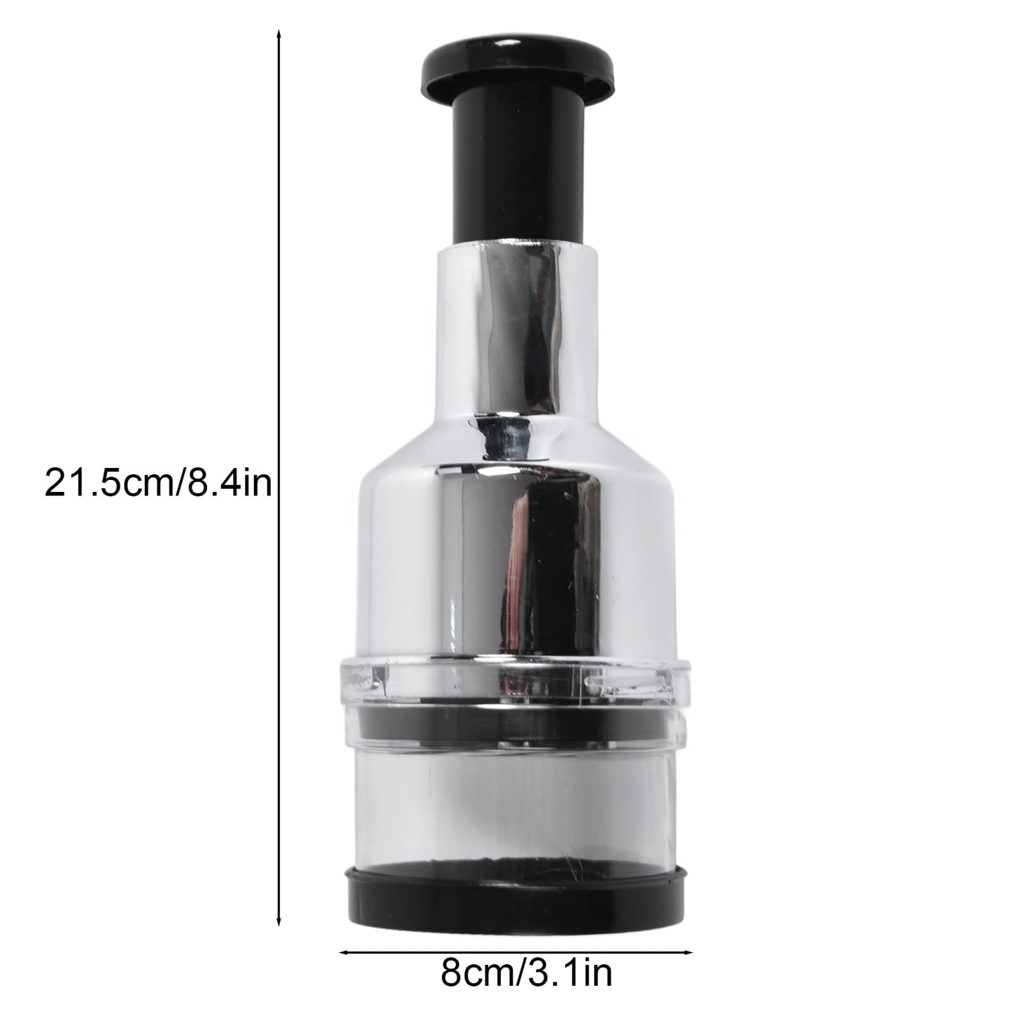 Manual Food Chopper Stainless Steel Vegetable Cutter for Onions Garlic Nuts Salads Hand Operated Kitchen Prep Tool