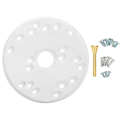 Universal Router Base Plate Kit, Acrylic Base Plate with Brass Centering Pin Screws for Trim Routers Woodworking, Power Routers