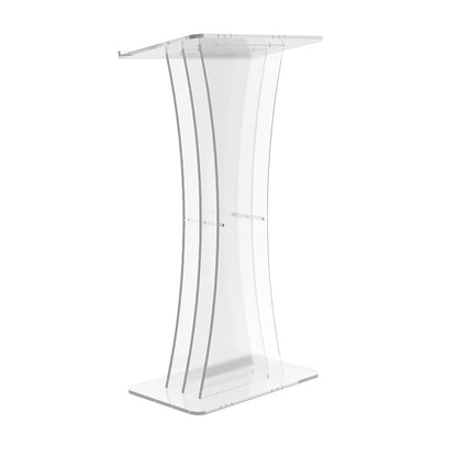 FixtureDisplays® Clear Acrylic Lucite Podium Pulpit Lectern 1803-3