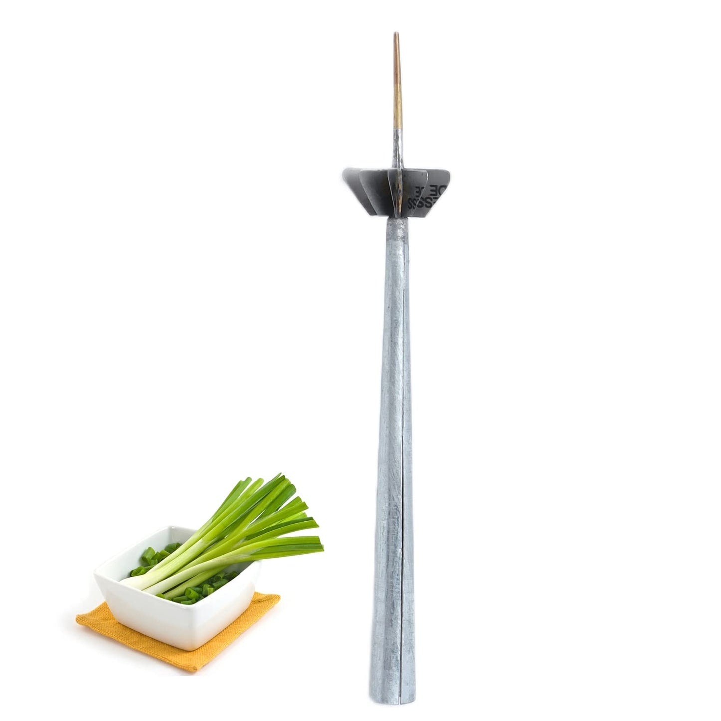 Plum Blossom Scallion Knife, Stainless Steel Onion Knife Shred Silk The Knife for Cutting Vegetable Onions Green Peppers