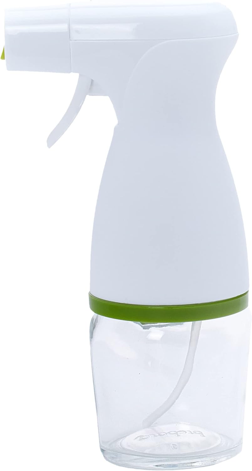 Prepara Simply Mist Olive Oil Sprayer, White/Green with Chrome Band