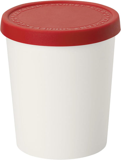 1 Frozen Tovolo Quart Ice Cream Containers with Lid for Homemade Ice Cream Toppings Supplies, Air Tight Silicone Lid