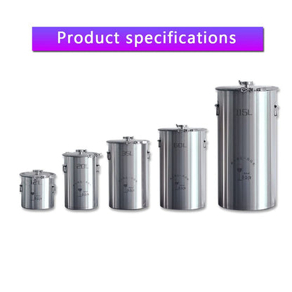 60L 304/316 New stainless steel fermentation barrel wine barrel fermenter self-brewed wine sealed barrel wine making equipment (316 without tap)