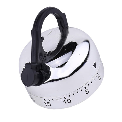 Cabilock Mechanical Kitchen Timer 60-Minute Countdown Kettle Design Cooking Timer with Rotating Alarm for Home Baking and Cooking Compact 2.55X2.16X2.16 Inch No Battery Needed