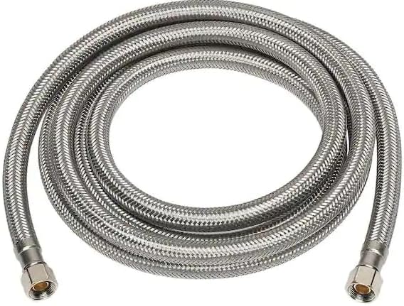 Dishwasher Installation Kit - 5 Feet Long Dishwasher Hose and 4 Appliance Adaptors - 3/8 x 3/8 inches Comp