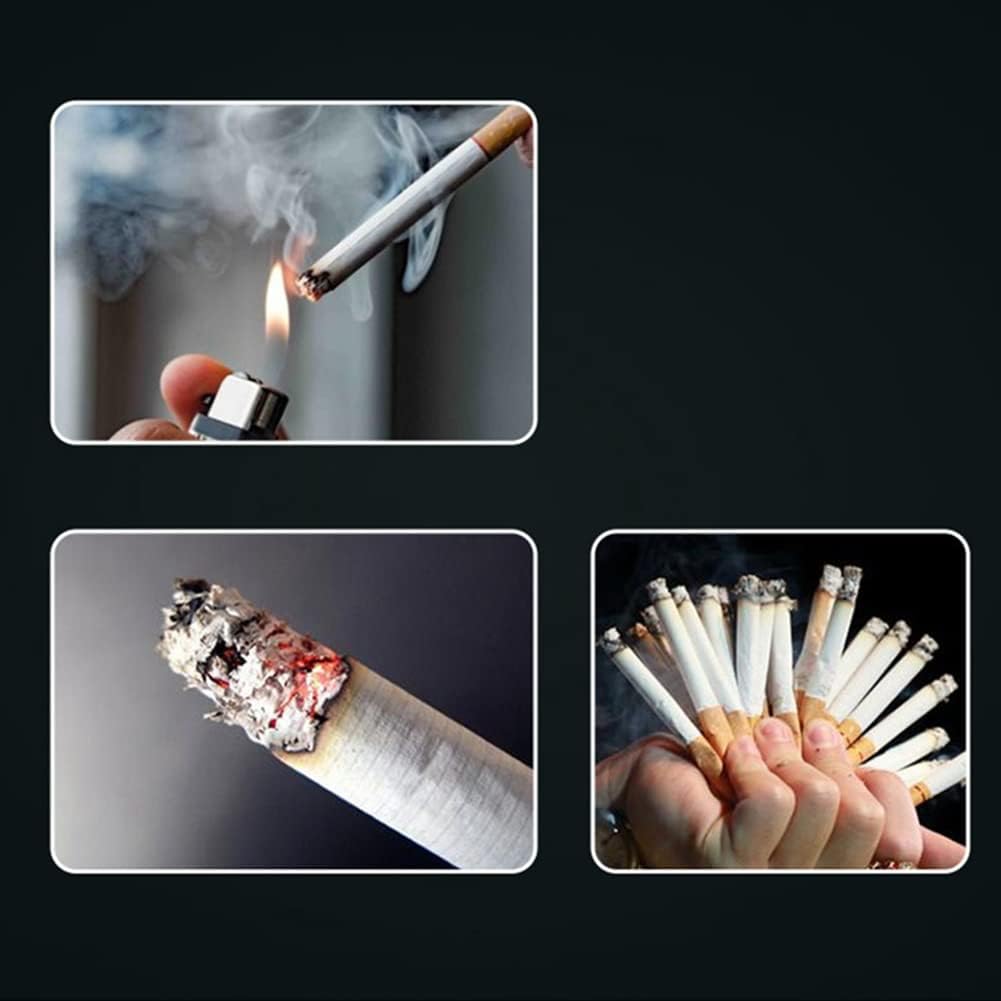 Stainless Steel Mini Pocket Ashtray, Portable Cigarettes Ash Tray with Lid, Compact Car Supplies for Office, Home