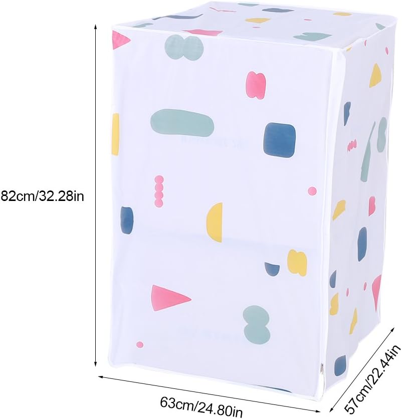 Yctze Waterproof Washing Machine Cover, Zipped Dust Protection for Top Front Load Washer Dryer, Clamshell Design