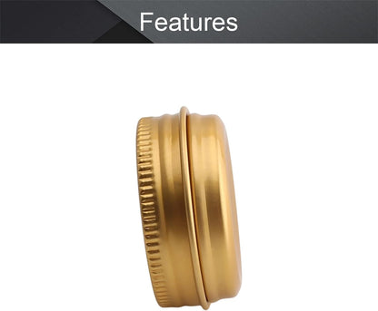 Othmro 24pcs Metal Round Tins - 0.5oz/15ml Aluminum Containers with Screw Lid for Salve, Spices, Lip Balm, Gold