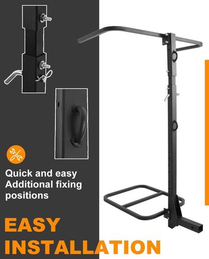Autoholic Upgraded RV Hitch Mount Kayak Rack Height Adjustable Vertical Kayak Carrier for RV, Truck, SUV Holds 2 Kayaks up to 12' & 150LBS & 2'' Hitch Receiver