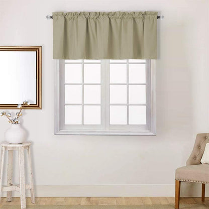 Window Valance Curtain for Kitchen, Bathroom, Living Room, Blackout Treatment, 54 x 18 Inches, 1 Panel
