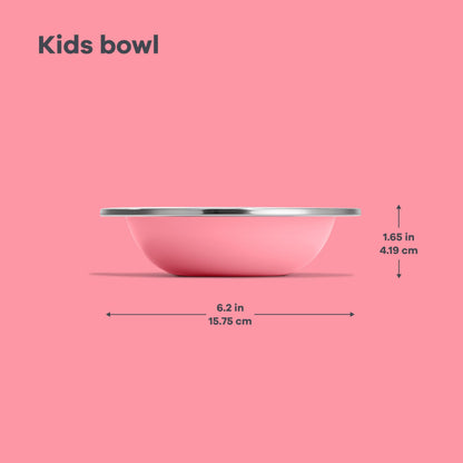 Hydro Flask Stainless Steel Kids Bowl- Dishwasher Safe, Stackable, Dinner Bowl in Koala Gray