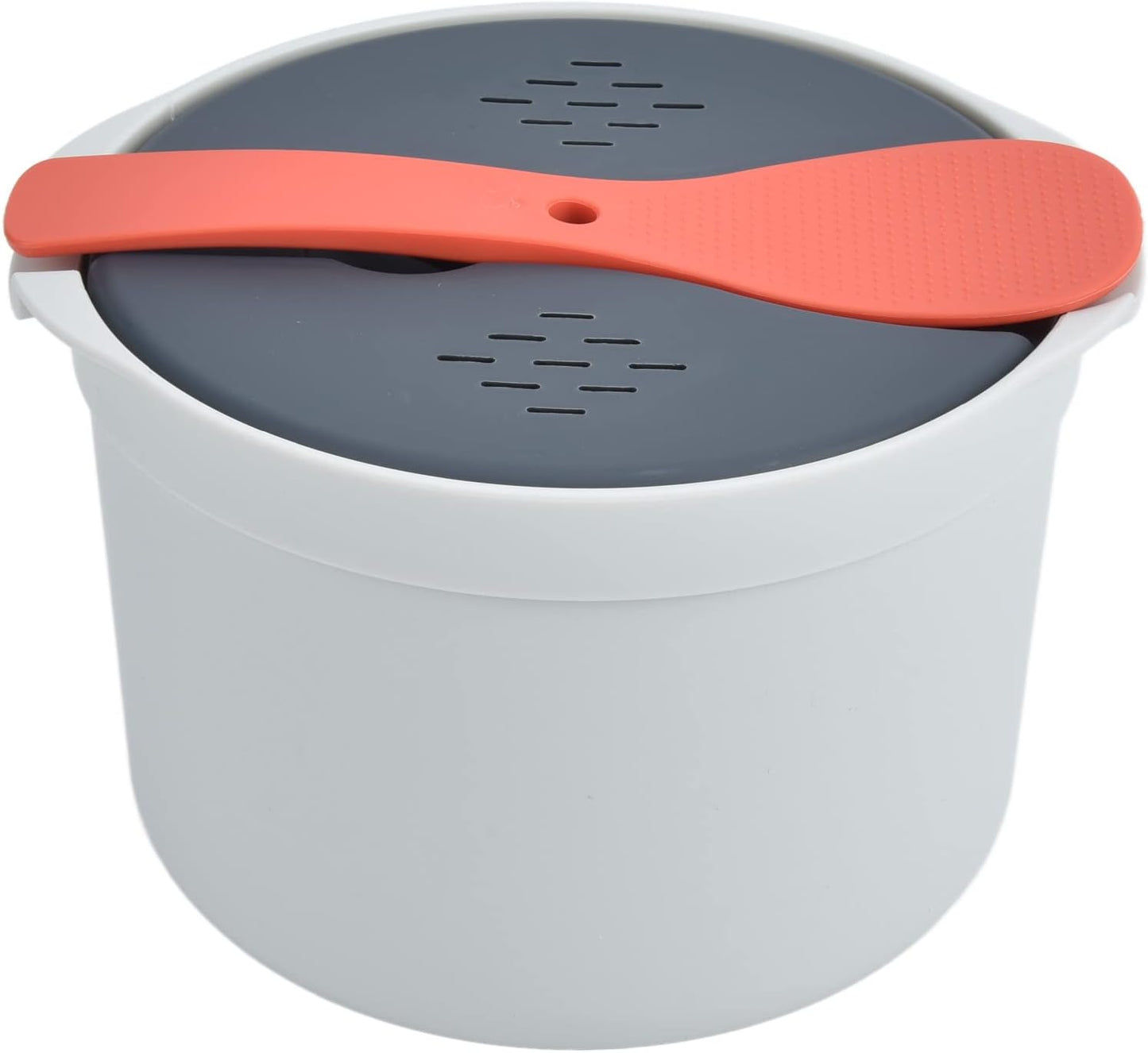 Microwave Rice Cooker Set, 2L Food Grade PP Material, Rice Spoon, Lid, Strainer, Steaming Pot for Home Meal Prep