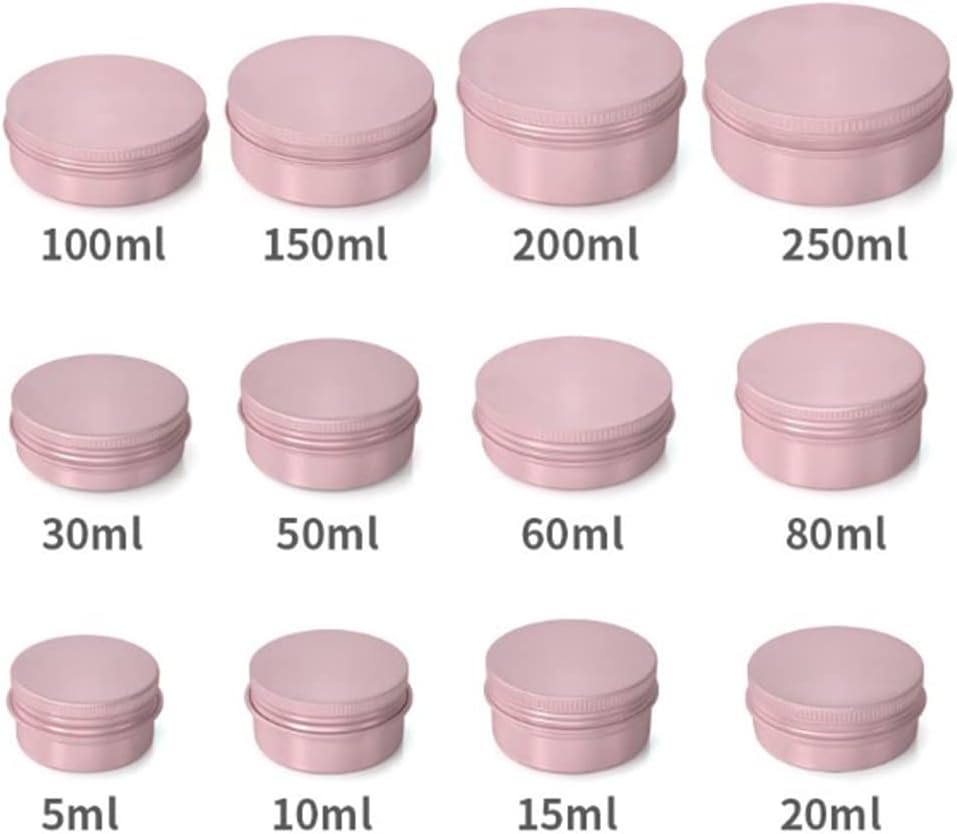 Othmro 24pcs Metal Round Tins - 0.5oz/15ml Aluminum Containers with Screw Lid for Salve, Spices, Lip Balm, Gold