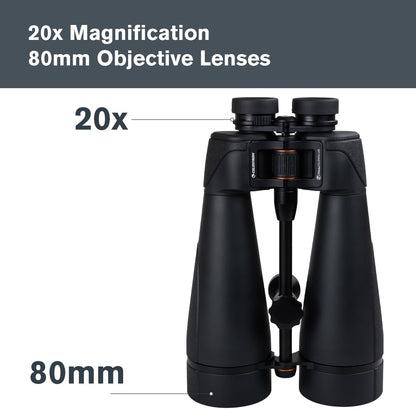 Celestron – SkyMaster Pro ED 20x80 Binocular – Astronomy Binocular with ED Glass – Large Aperture for Long Distance Viewing – Fully Multi-coated XLT Coating – Tripod Adaptable – Carrying Case Included