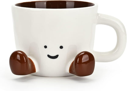 Skiennix Cute Funny Coffee Mug - Unique 12.8oz Ceramic Tea Cup for Women | Perfect Office Gift (Chocolate)
