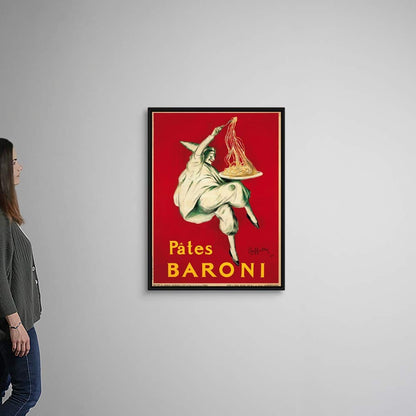 Pates Baroni, 1921 Black Float Frame Canvas Art, Food Artwork