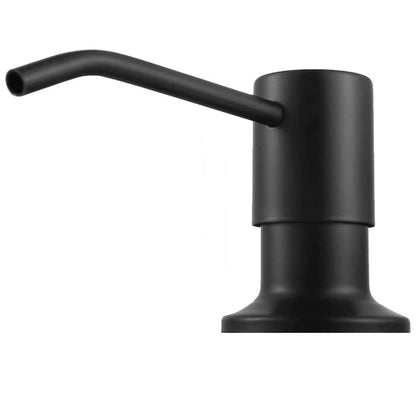 Becomrock Soap Dispenser for Kitchen Sink, Built in Sink Soap Dispenser Lotion Dispenser with 17 Ounce Bottle, Stainless Steel Sink soap Dispenser, Black