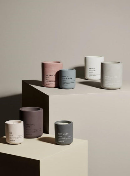 Blomus Fraga Scented Candle Magnet S, Soy Wax Candle in Concrete Look