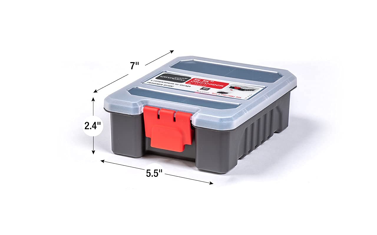3-Pack Organizer Set – Small Parts Storage Boxes with Removable Dividers – 1 Medium & 2 Mini Hardware Cases for Screws, Bolts, Crafts – Durable Nylon Toolbox for Garage or Travel Use
