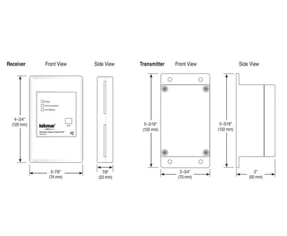 tekmar Wireless Outdoor Sensor 087 | Measure the Outdoor Temperature Without Any Exterior Wiring, No Outside Wiring Required | Easy Installation, Better Management of Heating and Cooling