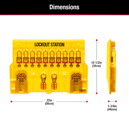 Master Lock 1483BP410 Lockout Tagout Padlock Station