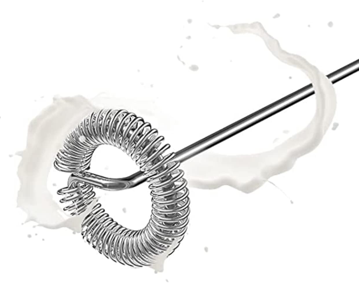 Cuisinox Electric Milk Frother, Handheld Stainless Steel Battery Powered Foam Maker for Coffee, Frappe, Latte