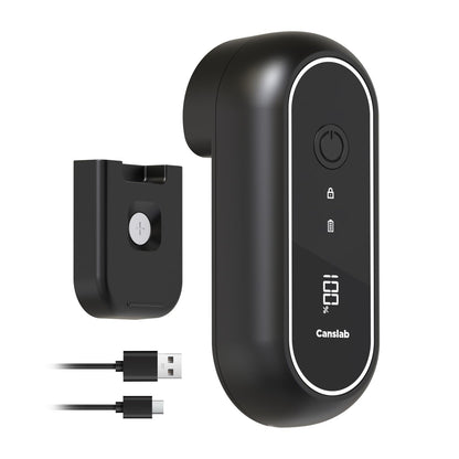 Canslab Turbo Rechargeable Can Opener - Professional Grade Blade, Auto-Stop, LED Battery Life Display, Wall-mountable, Side Cut Electric Can Opener for Smooth Edge, Hands-free Operation,USB-C Charging