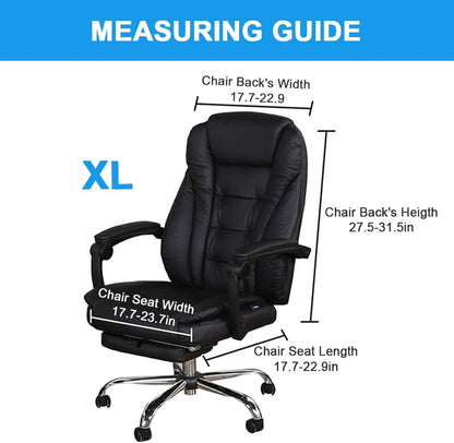 Stretch Office Chair Seat Covers with Armrest Sleeve, Jacquard Pattern High Back Slipcovers for Universal Chair