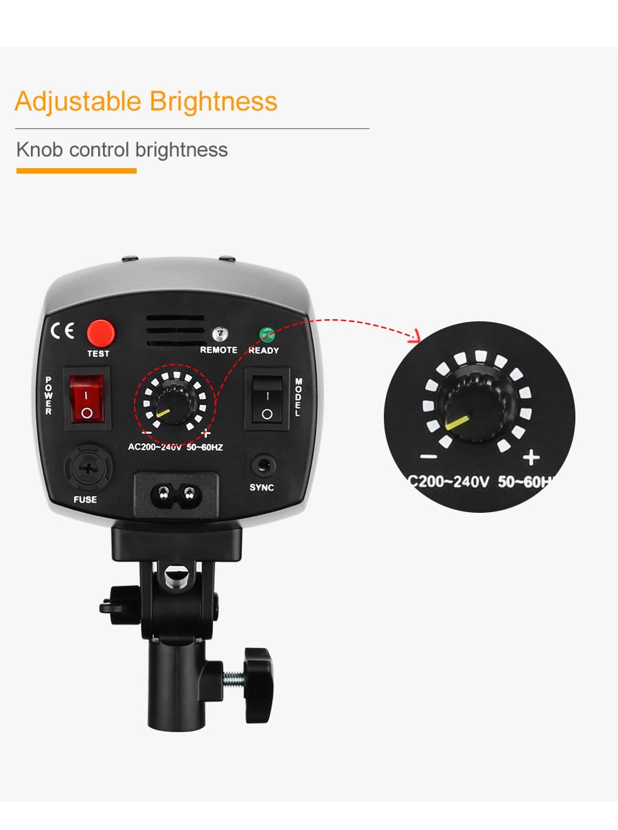 Godox 2X K-180A Strobe Light Kit, 180Ws Studio Strobe Light Kit for Photography,5600K Compact Monolights with RT-16 Trigger, Softbox, Tripod Stands, Storage Bag