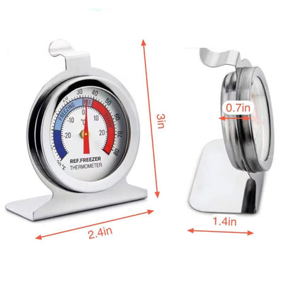 Large Dial Freezer Thermometer, 6 Pack Refrigerator Freezer Thermometer for Fridge Temperature Cooler