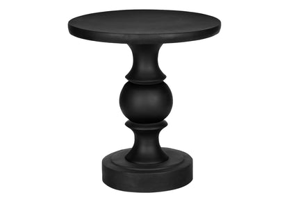 Monarch Specialties I 4162 Accent Table, 25" H, Indoor Or Outdoor, Bedroom, End, Living Room, Nightstand, Round, Side Table, Black, Transitional