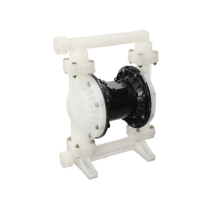 Cozyel Pneumatic double diaphragm pump, 1-1/2 inch inlet & outlet DN40, polypropylene body, 35GPM and Max 120pSI, chemical pump bleaching oil transfer