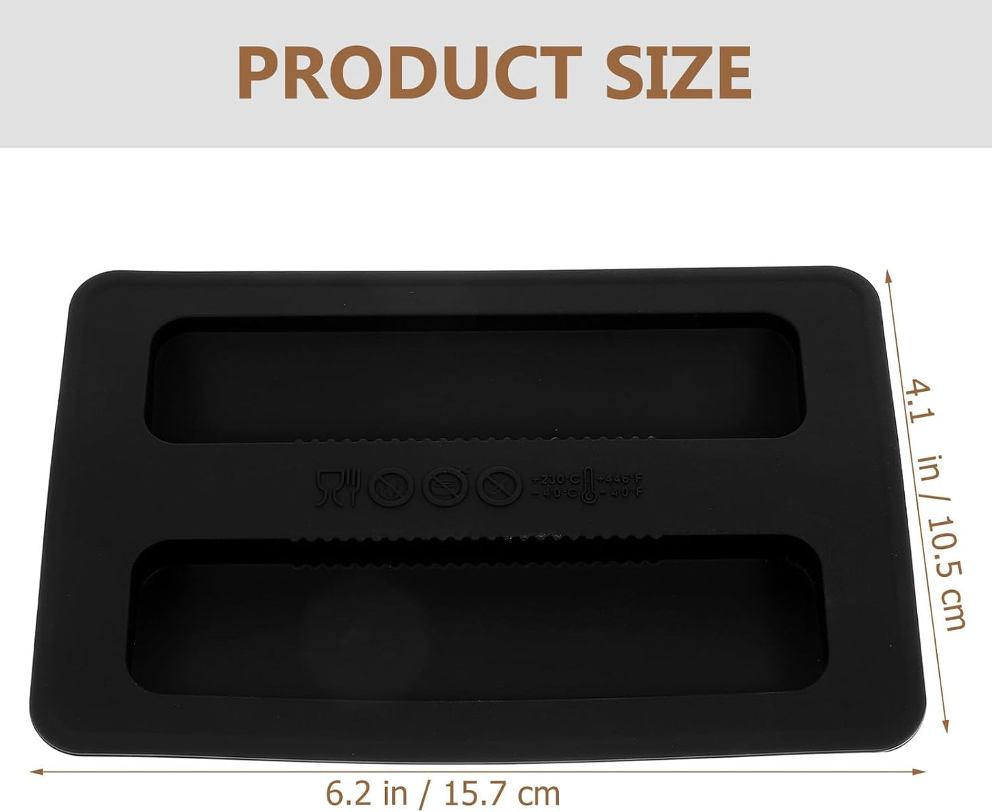 STOBAZA Silicone Toaster Lid, 2 Slices Toaster Cover, Kitchen Appliance Top Cover, Black
