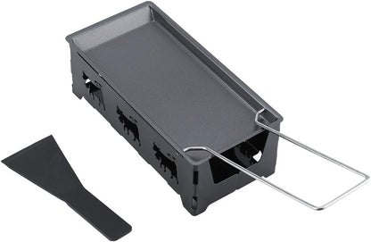 ViaGasaFamido Carbon Steel Grilling Tool Set - Non-Stick Cheese Pot with Foldable Handle