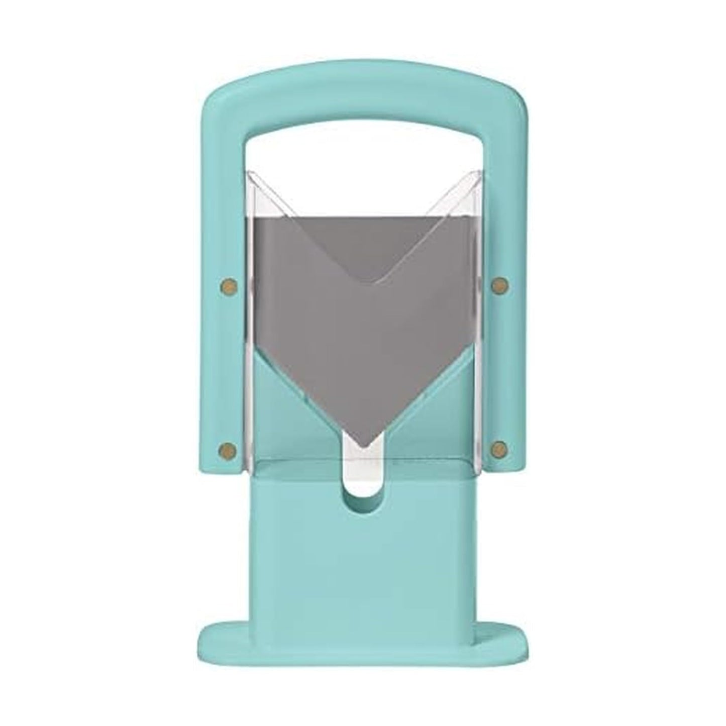 Hoan Bagel Guillotine Universal Slicer with Built In Safety Shield to Protect Fingers. Perfect for Smoothly Slicing Bagels, Buns, Muffins and More, Non Stick. 9.25 inch, Aqua Sky