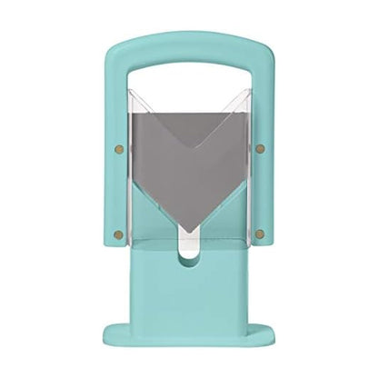 Hoan Bagel Guillotine Universal Slicer with Built In Safety Shield to Protect Fingers. Perfect for Smoothly Slicing Bagels, Buns, Muffins and More, Non Stick. 9.25 inch, Aqua Sky